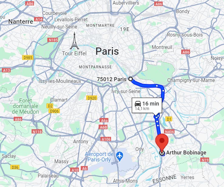 Carte de situation Atelier Arthur Bobinage