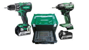 Kit perceuse percussion 70 Nm& Visseuse à choc 140 Nm 2 batteries 18V-5Ah HIKOKI (HITACHI) - KC18DDBSLZ