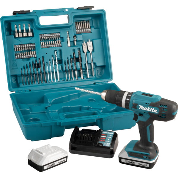 Perceuse-visseuse à percussion 18 V Li-Ion 2 Ah Ø 13 mm ( kit d'accessoires) MAKITA - HP488DAEX1