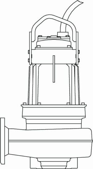 Pompe de relevage eaux chargées en fonte FLYGT (XYLEM) - N 3140 - 18.5 m - 428 m³/h - 150 mm