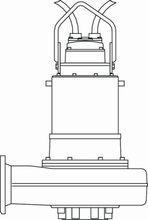 Pompe de relevage eaux chargées en fonte FLYGT (XYLEM) - N 3201 - 31 m - 900 m³/h - 200 mm