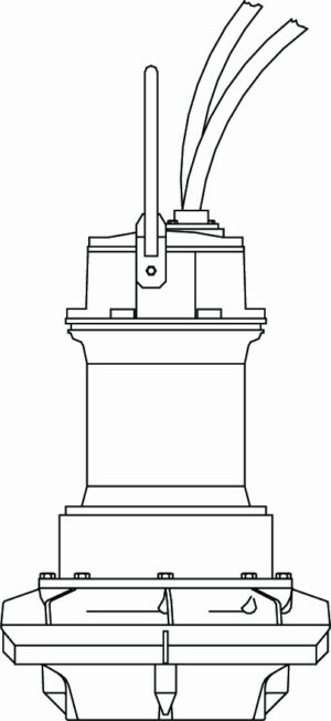 Pompe de relevage eaux chargées en fonte FLYGT (XYLEM) - NL 3300 - 24 m - 1800 m³/h - 800 mm