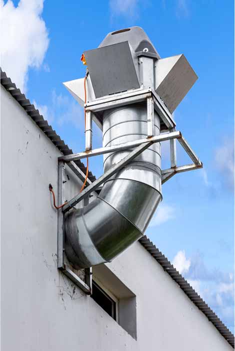 Ventilateurs industriels d'extraction de fumées et de graisse pour restaurant